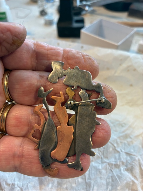 Pin Mixed Metal Handcrafted Artisan, Best Friend | eBay Unique Multi-metal Pin Artisan-made.
